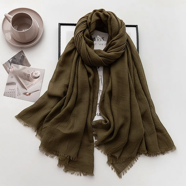 Cozy Cotton Hijabs - Olive
